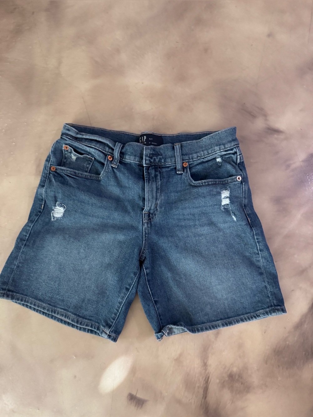 GAP Blue Denim 5" Short with Belt Loops